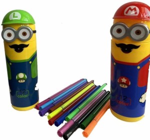 Generic Multicolor 12 Pcs Minion Sketch Pen Box Set  Assorted Colos  Box  Packing For Home 