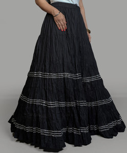 Black long sales skirt india