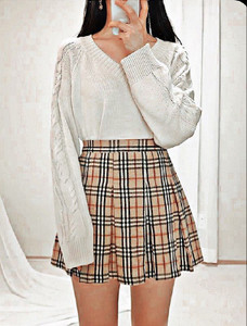 THE MD FASHION Checkered Women Pleated Brown Skirt Buy THE MD FASHION Checkered Women Pleated Brown Skirt Online at Best Prices in India Flipkart