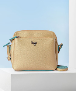 Baggit Gold Sling Bag Lp Tristan Y G Flori Gold Gold Xl Gold Price in India Flipkart