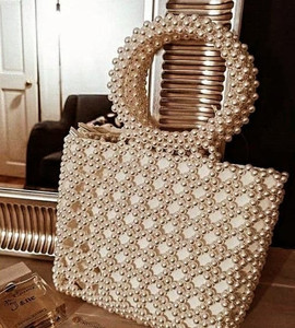 Pocketful of pearls White Shoulder Bag White pearl bag White Price in India Flipkart