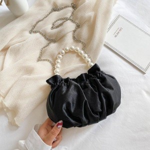Black Velvet Silk Sling Bag