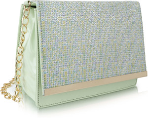 Tesco silver online clutch bag