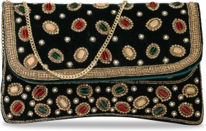 INCROYABLE CRAFT Maroon Sling Bag Crystal Beaded Clutch Purse Prom Party  Handbags for Women Moroon - Price in India