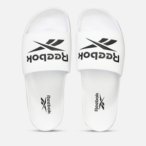Reebok white cheap slides