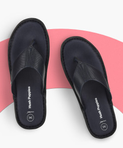 Hush puppies men's rebound leather flip flops thong sandals hotsell