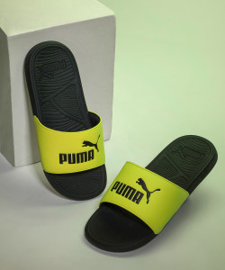 Green puma slides shop