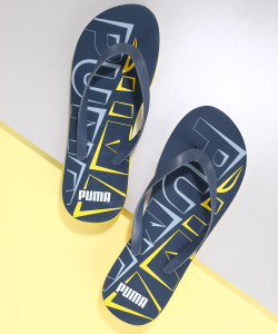 Puma yellow slippers cheap