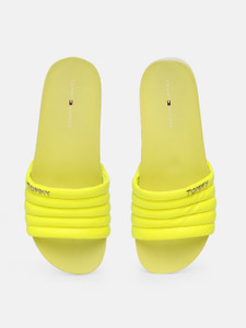 Yellow tommy hilfiger slides deals