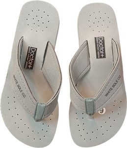 White company top grey slippers