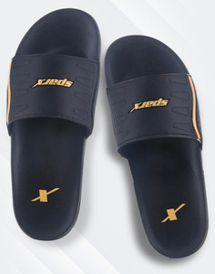 Black and shop gold mens slides