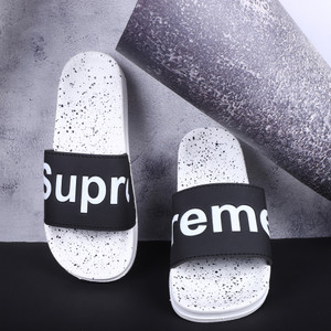 Monoction Men Super Style Flip Flop Offcourt Slipper White Black