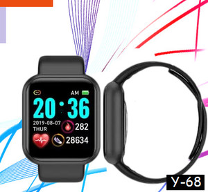 SAWARDE JH2287 Y68 LATEST FITNESS TRACKER SMARTWATCH BLACK PACK