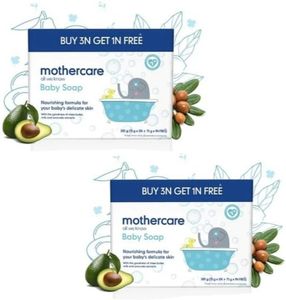 Mothercare All We Know Baby Soap (Goodness of Shea Butter, Milk & Avocado extracts) (Pack of 8)