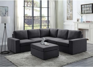 6 Seater Fabric Corner Sofa Furniture