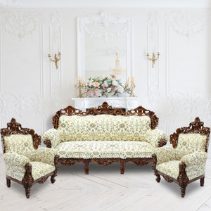 Original teak wood cheap sofa set