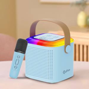 PTron Funk Play / Fusion Tunes w/ Karaoke Mic, 10W Pristine Sound, 8Hrs Playtime 10 W Bluetooth Speaker