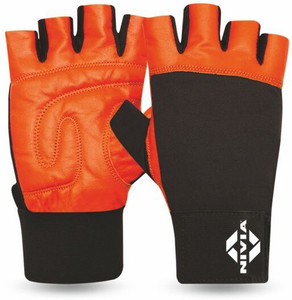 NIVIA Leather with Wrist Band Gym Fitness Gloves Buy NIVIA