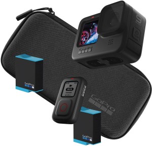 GoPro Hero 9 bundle, with extra Rechargeable Battery, Remote and Case HERO9 Sports and Action Camera