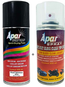 apar Spray Paint Pearl Igneous Black RC Colour Name GC Compatible for Honda Bike Black Spray Paint 225 ml Price in India Buy apar Spray Paint Pearl Igneous Black RC Colour Name GC