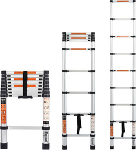 Equal 8.5 Feet Folding Telescopic Ladder Portable Extension