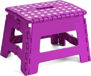 DORLOTER Plastic Non Slip Lightweight Foldable Step Stool for Bathroom Bedroom Outdoor & Cafeteria Stool