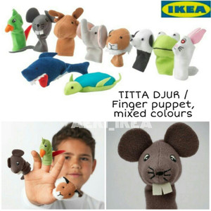 IKEA Titta Djur Animal Finger Puppet Set of 10 Pc 50 mm Titta