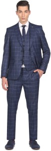 ARROW Tailored Fit Formal Suit Checkered Men Suit