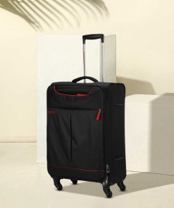 AMERICAN TOURISTER SKY Expandable Check in Suitcase 4 Wheels 24 inch Black Red Price in India Flipkart