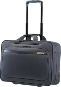 SAMSONITE VECTURA ROLLNGTOTE 17.3 BLACK Overnighter Briefcase 2 Wheels 18 inch Black Price in India Flipkart