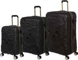It luggage skulls embossed hardside on sale