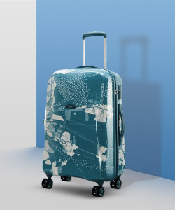 SKYBAGS GLOBERUNNER TROLLY MEDIUM SIZE 67 CMS Check in Suitcase 8 Wheels 26 inch Blue Price in India Flipkart