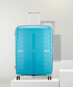 VIP Voyager 79 Hardbody Trolley Bag Check in Suitcase 8 Wheels 31 Inch Teal Blue Price in India Flipkart
