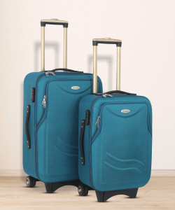 STUNNERZ Trolley Bags 20 24 Inch 51 61CM Combo Set Travel Bag Suitcase pack of 2 Peacock Cabin Check in Set 2 Wheels 24 inch Peacock Price in India Flipkart