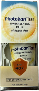 Photoban Sunscreen - SPF 40 PA+++ Teen Sunscreen Gel For All Skin Type -  Price in India, Buy Photoban Sunscreen - SPF 40 PA+++ Teen Sunscreen Gel  For All Skin Type Online
