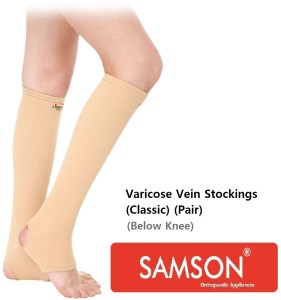 Buy SAMSON Varicose vein Stocking (Classic Pair) Below Knee-For Pain and  Swelling(Size - L) Knee Support Online at Best Prices in India - Fitness