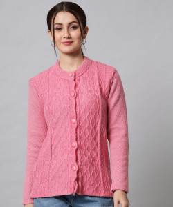 BUDAPEST Self Design Round Neck Casual Women Pink Sweater Buy BUDAPEST Self Design Round Neck Casual Women Pink Sweater Online at Best Prices in