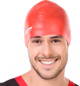 Red outlet swimming hat