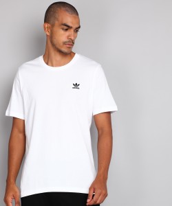 ADIDAS ORIGINALS Solid Men Round Neck White T-Shirt