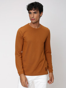 MUFTI Solid Men Round Neck Brown T Shirt Buy MUFTI Solid Men Round Neck Brown T Shirt Online at Best Prices in India Flipkart