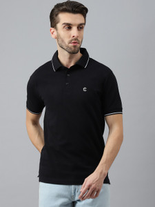 Black color polo t shirts discount