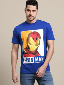 Free Authority Printed Men Round Neck Light Blue T Shirt Buy