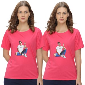 Groversons Paris Beauty Printed Women Crew Neck Multicolor T-Shirt - Buy  Groversons Paris Beauty Printed Women Crew Neck Multicolor T-Shirt Online  at Best Prices in India