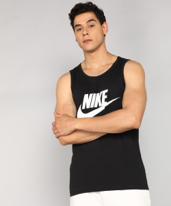 NIKE Printed Men Round Neck Black T Shirt Buy NIKE Printed Men
