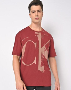 Calvin klein t shirt bordeaux clearance
