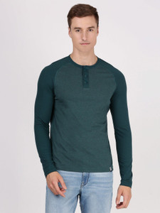 JOCKEY Solid Men Henley Neck Green T Shirt Buy JOCKEY Solid Men