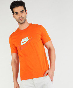 NIKE Typography Men Round Neck Orange T Shirt Buy NIKE Typography Men Round Neck Orange T Shirt Online at Best Prices in India Flipkart