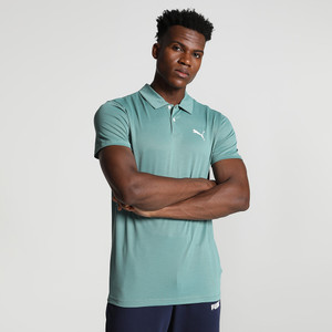 PUMA Solid Men Polo Neck Grey T Shirt Buy PUMA Solid Men Polo