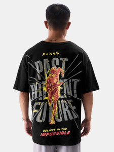 The Souled Store Printed Typography Men Round Neck Black T Shirt