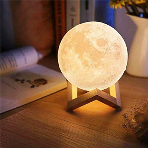 Easymart 3D USB Rechargeable Moon Lamp Color Changing Sensor Touch